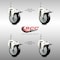 Service Caster 4 Inch 316SS Black Polyurethane Wheel Swivel 1/2 Inch Stem Caster Set Lock Brake SS316TSTTL20S414-PPUB-BLK-121315-4 - alternate 3